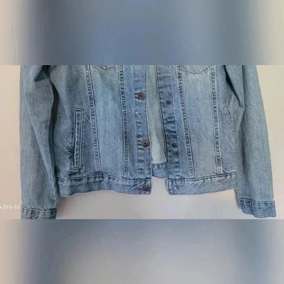 OshKosh B'gosh Classic 100% Cotton Trucker Blue denim Jean Jacket 14/14A - Picture 3 of 8
